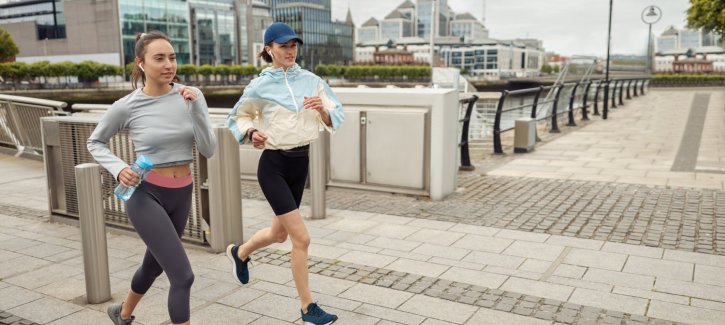Picture of two women running in Dublin